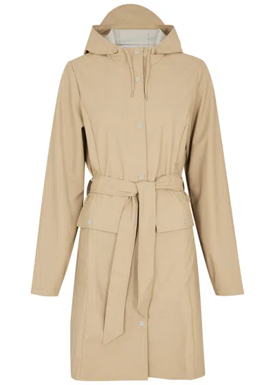 RAINS RAINS BELTED HOODED RUBBERISED JACKET