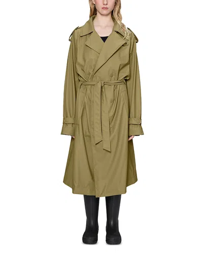 Rains Belted Trench Coat In Brown