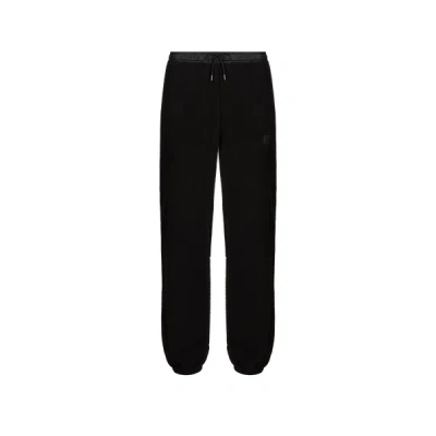 Rains Bi-material Joggers In Black