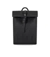 Rains Mens 01 Black Roll-top Mini Waterproof Shell Backpack