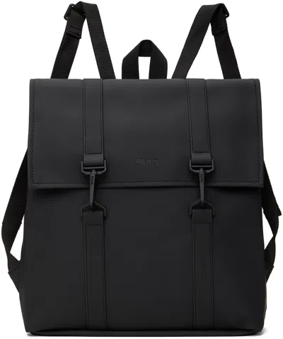 Rains Black Msn Mini Backpack In 01 Black