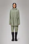 Rains Bold Long Jacket In Green