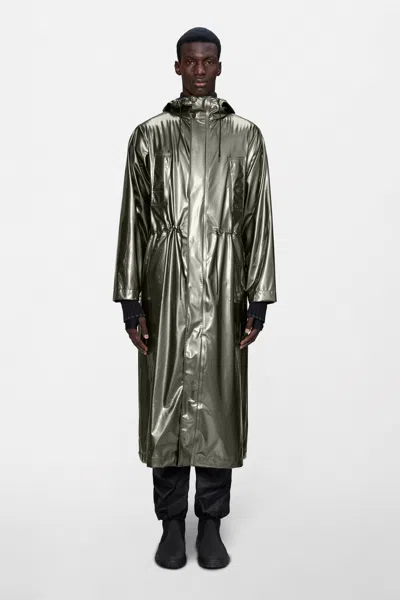 Rains Bold Longest Jacket In Green