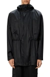 Rains Bold Waterproof Raincoat In Black Grain