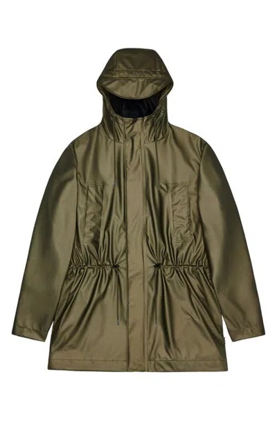 Rains Bold Waterproof Raincoat In Green