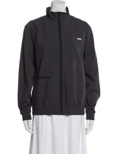 Pre-owned Rains Bomber Jacket In Gray