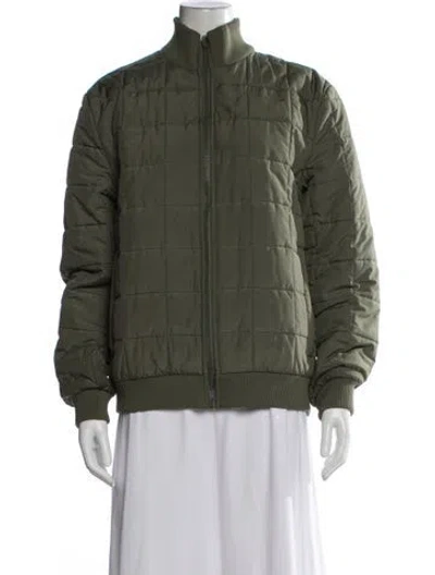 Pre-owned Rains Bomber Jacket In Green