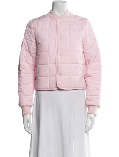 Pre-owned Rains Bomber Jacket In Pink
