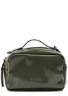 Rains Box Micro Coated Rubberised Cross-body Bag In Green