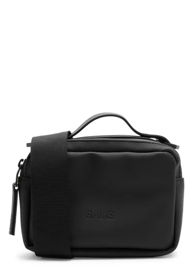 Rains Box Micro Rubberised Cross-body Bag In Black