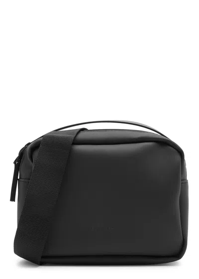 Rains Box Rubberised Top Handle Bag In Black