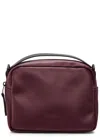 Rains Box Rubberised Top Handle Bag In Burgundy