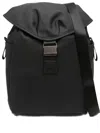 Rains Mini Rectangular Backpack Adjustable Straps In Black