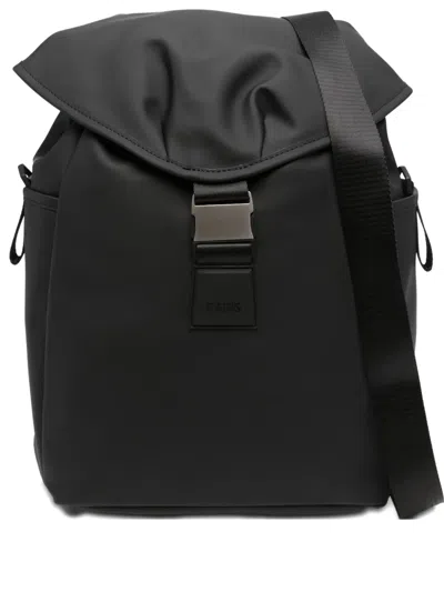 Rains Buckle-fastening Flap-top Backpack In Black