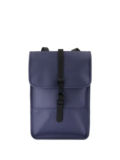Rains Buckle Strap Backpack In Blue