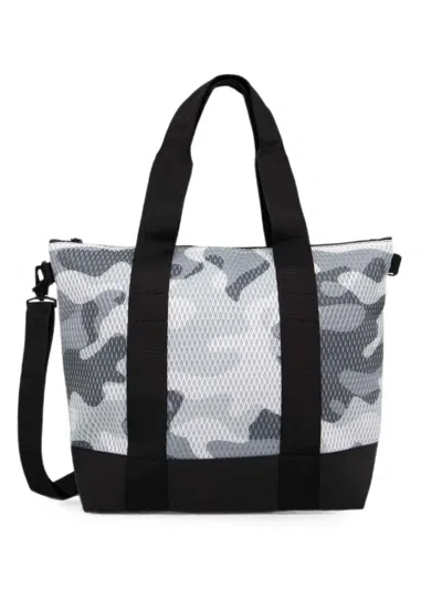 Rains Camouflage-print Mesh Tote Bag In White