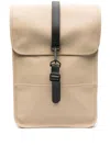 Rains Carabiner-fastening Waterproof Backpack In Neutrals