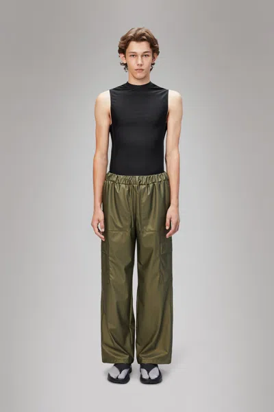 Rains Drawstring Cargo Trousers In Green