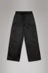 Rains Cargo Rain Pants Wide In Black Grain