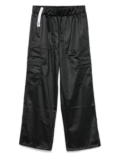 Rains Cargo Rain Wide Trousers In Black