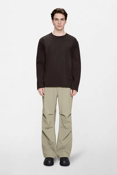 Rains Classic Long Sleeve T-shirt  In Bark