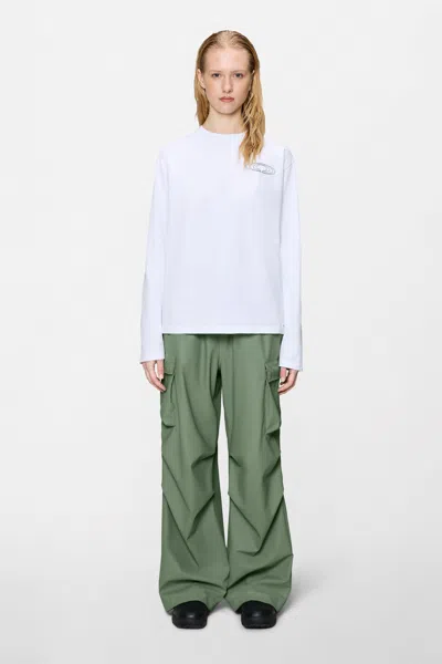 Rains Classic Long Sleeve T-shirt In White