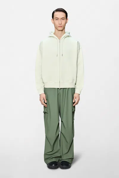 Rains Classic Zip Hoodie In Green