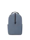Rains Clip-front Logo-embossed Backpack In Blue
