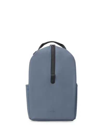 Rains Clip-front Logo-embossed Backpack In Blue