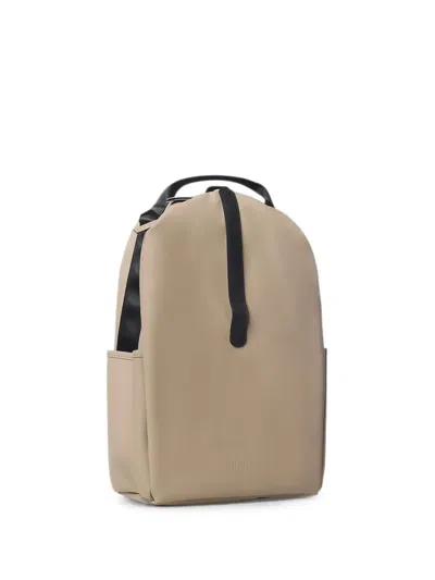 Rains Clip-front Logo-embossed Backpack In Neutral