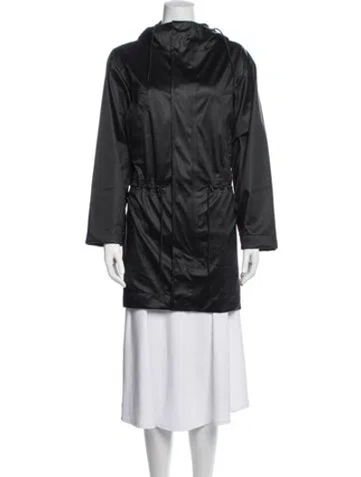 Pre-owned Rains Coat In Black