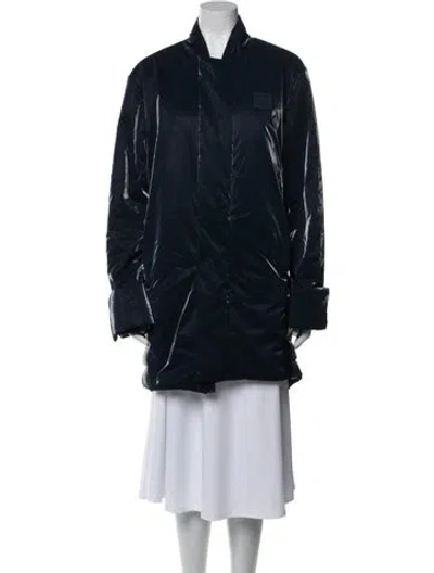 Pre-owned Rains Coat In Blue