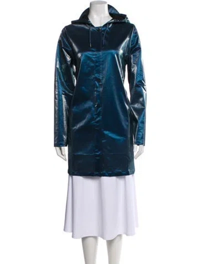 Pre-owned Rains Coat In Blue