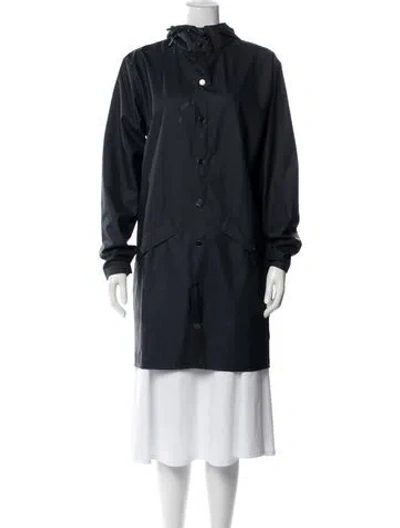 Pre-owned Rains Coat In Blue
