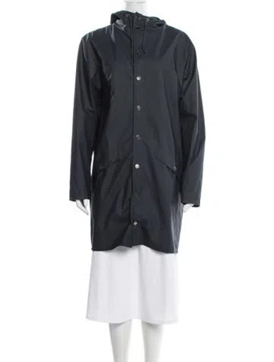 Pre-owned Rains Coat In Blue