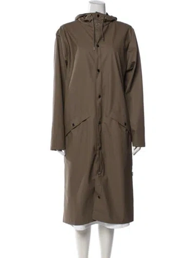 Pre-owned Rains Coat In Brown