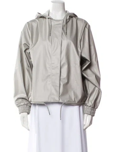 Pre-owned Rains Coat In Gray