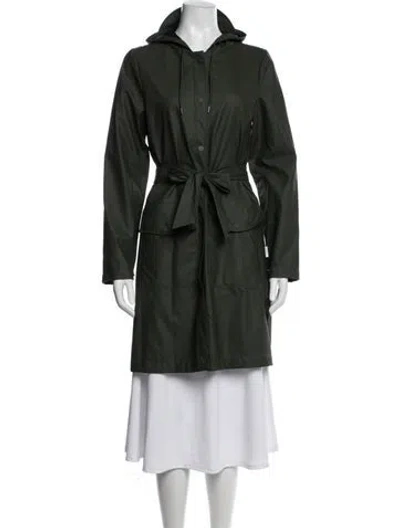 Pre-owned Rains Coat In Green