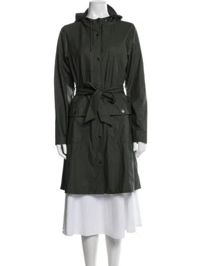 Pre-owned Rains Coat In Green