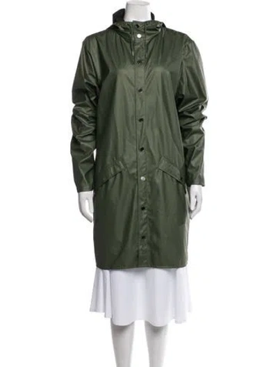 Pre-owned Rains Coat In Green