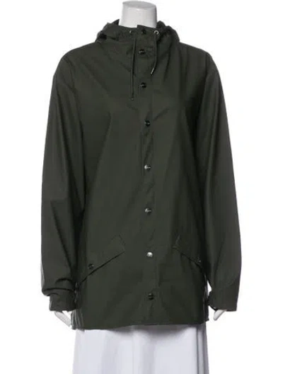 Pre-owned Rains Coat In Green