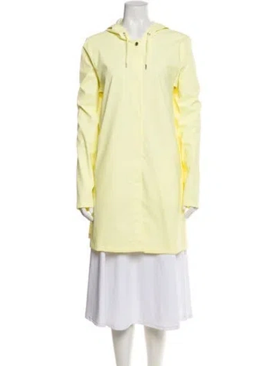 Pre-owned Rains Coat In Yellow