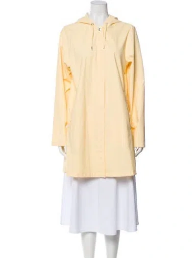 Pre-owned Rains Coat In Yellow