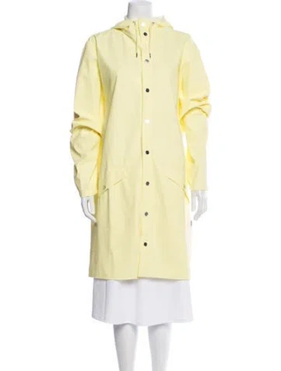 Pre-owned Rains Coat In Yellow