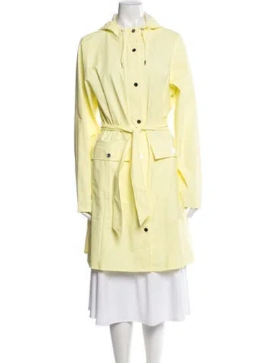Pre-owned Rains Coat In Yellow