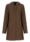 Rains Waterproof A-line Rain Jacket In Brown