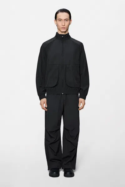 Rains Cooldown Pocket Track Top In Black