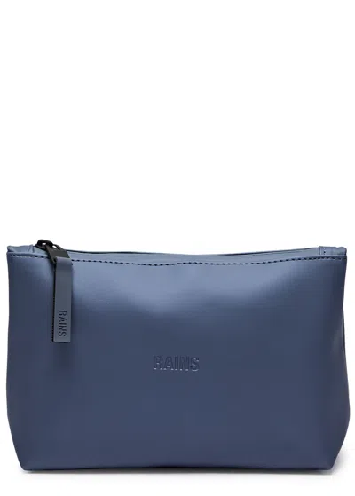 Rains Cosmetic W3 Rubberised Pouch In Blue