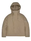 Rains Cropped Hooded Jacket In Brown