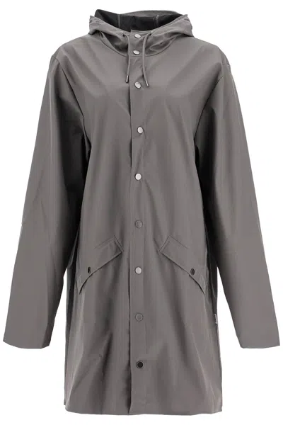 Rains .css Waterproof Long Jacket W In Gray